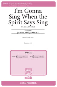 I'm Gonna Sing When the Spirit Says Sing SA choral sheet music cover Thumbnail